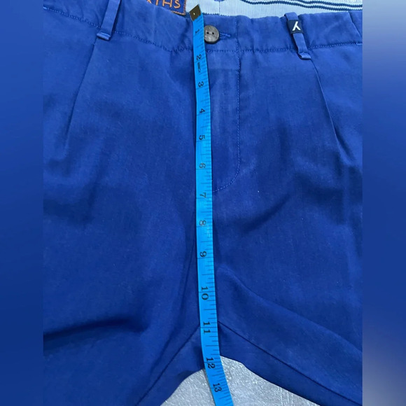 [50/L] MYTHS BLUE CHECK GARMENT WASHED VINTAGE WOOL PANTS - Picture 7 of 10